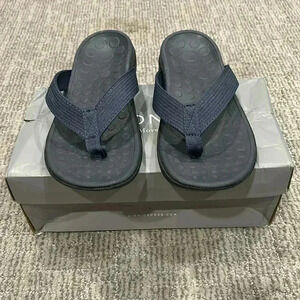 Vionic 44 Wave Orthotic BLUE Thong Sandals 7 Navy